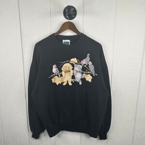 Vintage 90’s Black Puppy and Kitten Graphic Crewneck Size X-Large